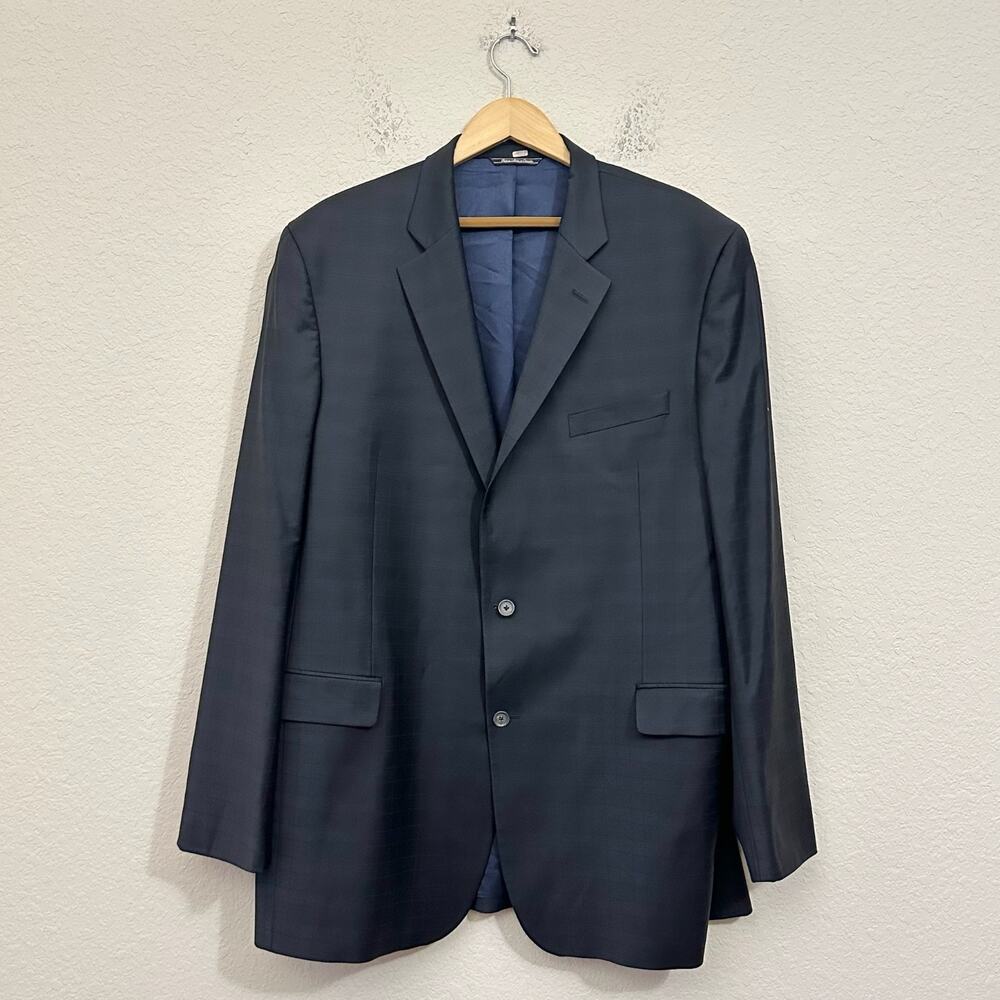 JACK VICTOR Luxor CT Blazer Jacket Black Navy Wool Sport Coat Business